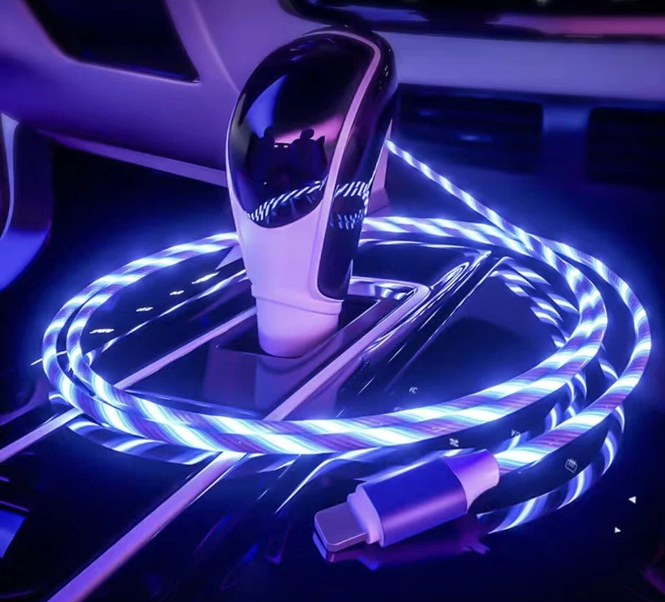 3 in 1 LED Fast Cable Cell Phone Charger Cord For iPhone Android Type-C USB - Image 1 of 4