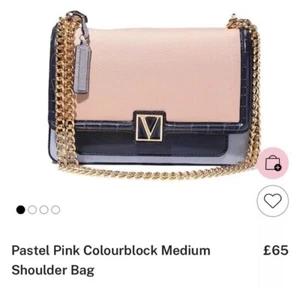 Victoria’s Secret Handbag Pastel Pink Colourblock Medium Shoulder Bag BRAND NEW - Picture 1 of 5