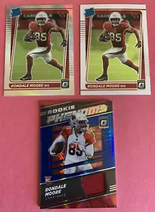 2021 Optic Rondale Moore SilverBase Rated Rookie & Blue Hyper RC Patch Cardinals - Bild 1 von 5