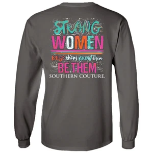 OFFERTA T-shirt donna manica lunga Southern Couture classica forte - Foto 1 di 8