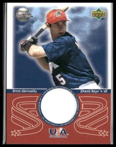 Camiseta Brent Abernathy #USA-BA 2002 Upper Deck Sweet USA Tampa Bay Devil Rays - Imagen 1 de 2