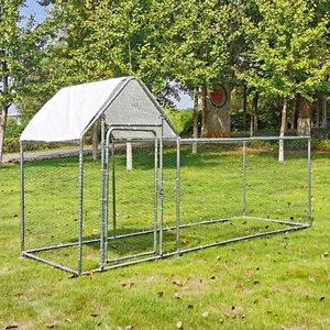 3x10 ft Metal Chicken Coop Chicken Run House Poultry Habitat Cage w/ChickenPerch - Picture 1 of 23