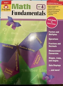 Evan-Moor Math Fundamentals Grade 4 Workbook - Teacher's Edition. EMC-3084 - Picture 1 of 1