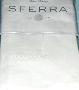 Sferra Classico Blanco King Sham 100% Lino con Dobladillo Hecho en Italia Nuevo - Imagen 1 de 4