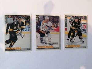 3 Trading cards lot Pittsburgh Penguins Nhl-Saison 1995-96 Upper Deck Lemieux...