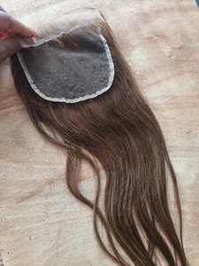 12A 16INCH HD LACE 6X6 CHESTNUT BROWN COLOR 4# BRAZILIAN HUMAN HAIR STRAIGHT 90g - Picture 1 of 10