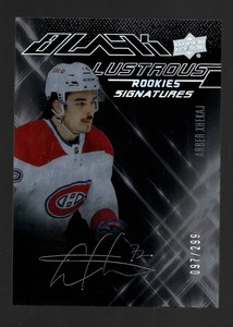2022-23 SPX Hockey Black Lustrous Rookies Signatures Arber Xhekaj / 299
