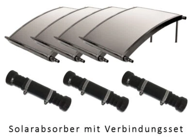 Poolheizung Solar Pool bis 30 m³ Solarkollektor 4x Solarabsorber Verbindungsset - Bild 1 von 4
