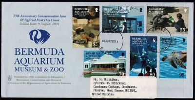 Bermuda 2001 The 75th Anniversary of Bermuda Aquarium FDC - Used - Image 1 of 2