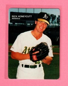 1990 Mother's Cookies Baseball Card # 13 Rick Honeycutt Oakland A's