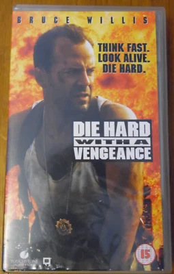 Vintage Die hard With A Vengeance. Cert 15. VHS Video Cassette Film Pal. 1995. V - Image 1 of 4