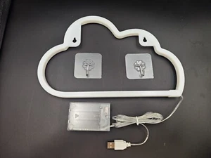 Letrero de neón nube púrpura luz nocturna nube luz de pared USB y alimentado por batería - Imagen 1 de 5