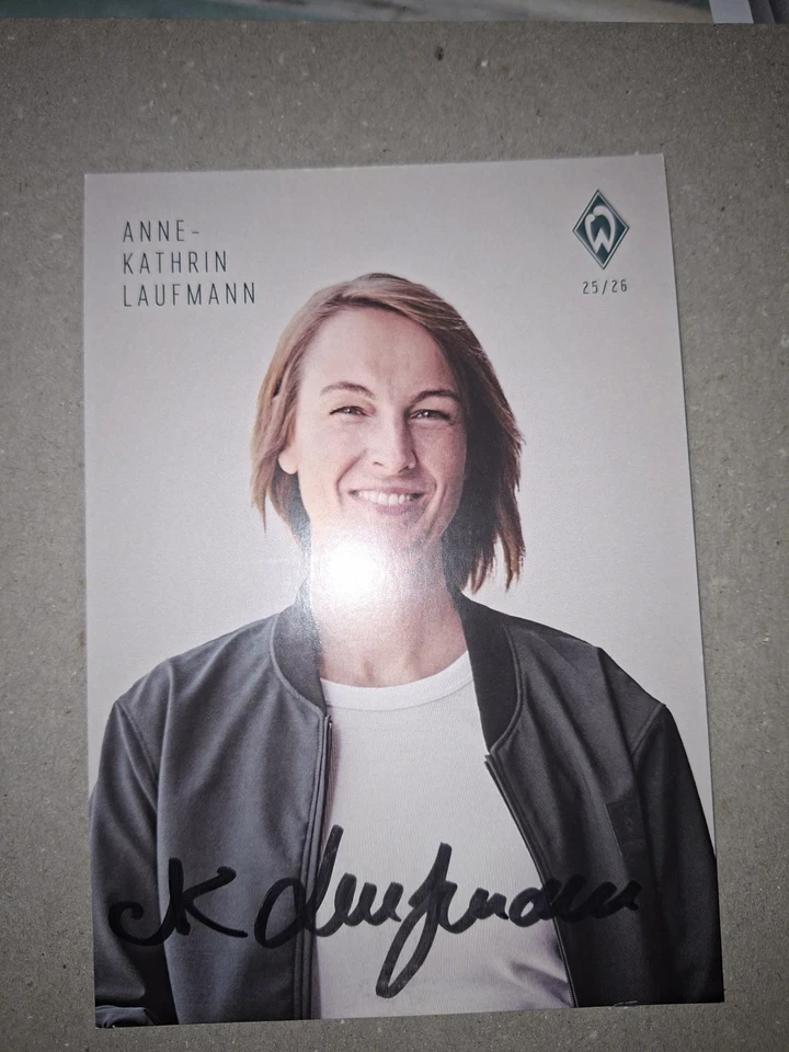 Autogrammkarte Anne-Kathrin Laufmann Werder Bremen 2025/26 25/26  DFB EM WM - Bild 1 von 1