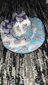 Bud Light Seltzer Cowboy Hat Budweiser Cardboard Novelty Hat Blue White Color - Picture 1 of 2