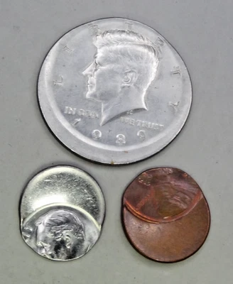 Offset Errors Kennedy Half, Roosevelt Dime and Lincoln Cent - Image 1 of 4