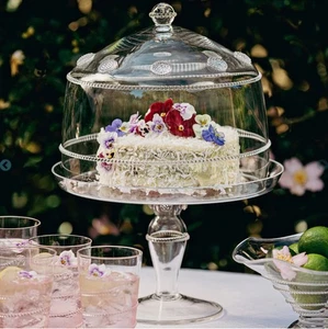 Juliska Isabella Cake Dome + Isabella Cake Plate Set - Picture 1 of 12