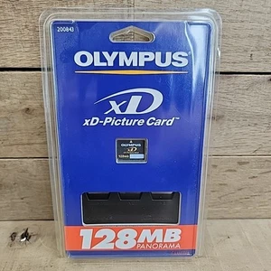 Tarjeta de imagen Olympus xD 128 MB tarjeta de memoria panorámica #200043 con billetera multimedia - Imagen 1 de 6
