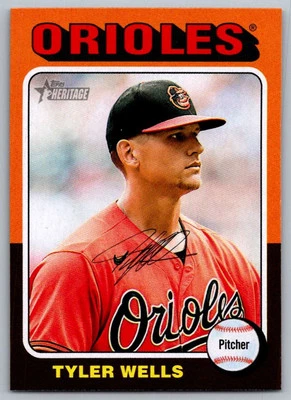 2024 Topps Heritage Tyler Wells Baltimore Orioles #480 - Image 1 of 2