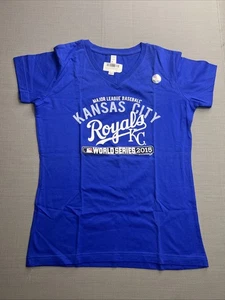 T-shirt donna piccola Kansas City Royals 2015 World Series Live And Tell nuova con etichetta s8 - Foto 1 di 7
