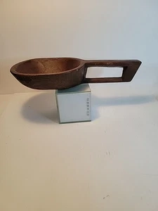 Large Carved Wood Scoop With Handle Lightweight Reproduction  - Picture 1 of 6