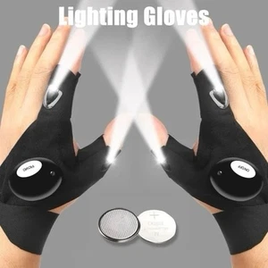 Outdoor Work LED Light Beam Glow Gloves Flashing Rave Finger Up Lighting - Picture 1 of 7
