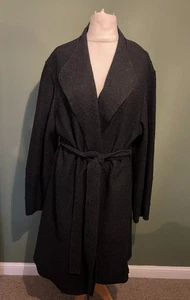 Modern Rarity Coatigan Belted Wool Mix Charcoal  Size L - Picture 1 of 5