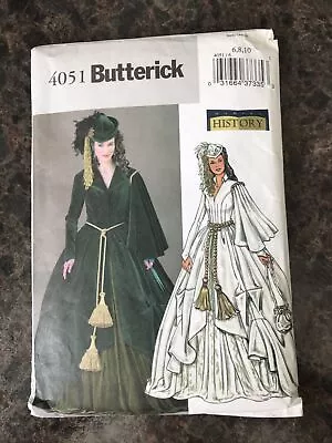 GWTW Butterick Southern Lady Green Drape Dress Pattern 6-10 Uncut Civil War - Image 1 of 4