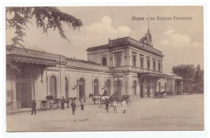 AK MONZA Der Bahnhof der Bahn verschickt 10 Cent 1914  - Bild 1 von 2