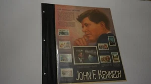 ANTIGUA Y BARBUDA Y GAMBIA 11 x 13 PÓSTER FILATÉLICO HONORES JFK - Imagen 1 de 5