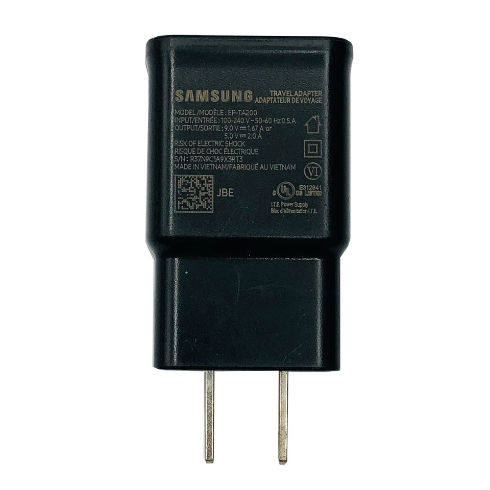 NUEVO Adaptador Cargador de Pared Rápido Original EP-TA20JWE Samsung 5-9V 1.67-2A EP-TA20JBE Foto 1 de 4