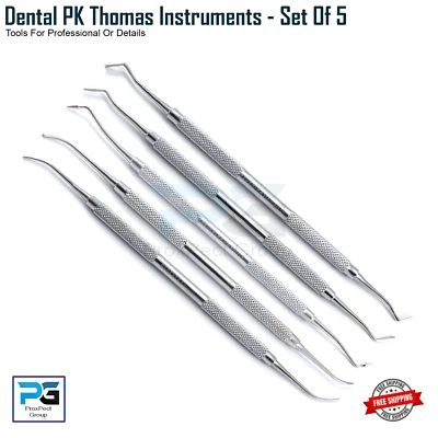 PROXPECT GROUP® Dental PK Thomas Set di 5 Cera Modellismo Intagliatori Doppia Fine Strumento Restaurativo