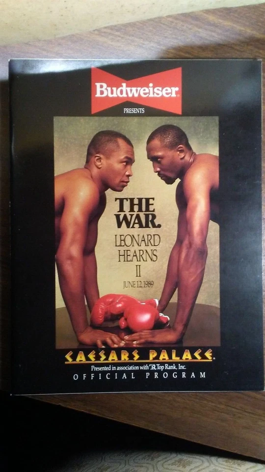 Sugar Ray Leonard vs. Tommy Hearns II On-Site Boxing Program 1989 - With Posters - Image 1 of 1