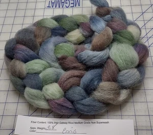 Handpainted Galway Irish Wool Combed Top Roving Spinning Felting Rare Ennis - Picture 1 of 2