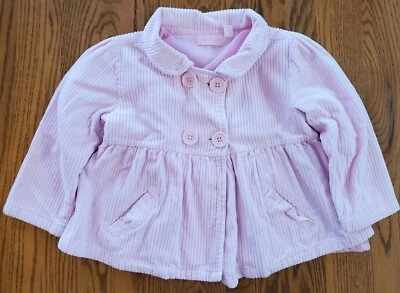 KIDS HEADQUARTERS 4T GIRLS JACKET PINK WIDE WALE CORDUROY DOUBLE BREASTED COTTON - Image 1 of 4