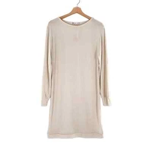 Fraîche by J Nordstrom Etuikleid Strick Pullover Langarm Kleid U-Boot Ausschnitt Creme - Bild 1 von 5