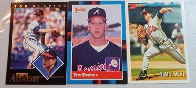 1992 Fleer All-Stars #6 Tom Glavine & 1988 Donruss Rookie Card - Image 1 of 4