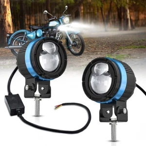 2PCS MOTORCYCLE M8 LENS SPOTLIGHT LED HEADLIGHT DRIVING SPOT FOG LAMP 90W 9000LM - Bild 1 von 13