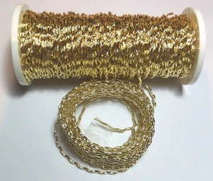 2m Gilt Fine Rococco Thread - Gold Goldwork Couching - Picture 1 of 2