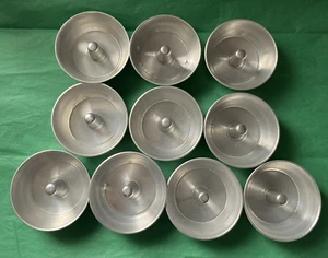 Lot Of 10 Mini Angel Food Cake Aluminum Pans 3.5” - Picture 1 of 7