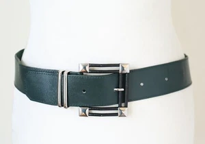 Vintage Gürtel Leder - grün - breit - mittel - Bild 1 von 7