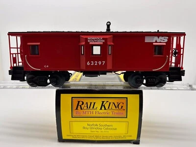 MTH Rail King O #63297 Norfolk Southern #30-7711 Bay Window Caboose Car - Image 1 of 4
