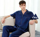 Men's Silk Pajamas Sleepwear Nightdress 2Pc, Shirt&Pants,100% Silk,5 Colors,????