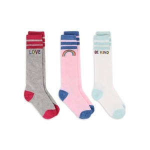 Wonder Nation Girls Size S-6-10 1/2 Love and Kindness 3-Pack Knee High Socks NWT - Picture 1 of 3