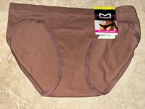 NWT MAIDENFORM Brown Pure Comfort Ribbed Seamless Bikini Panty 1 Pr Med 6 - Picture 1 of 2