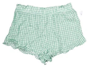 Hippie Rose Gingham Checkered Ruffle Waist Pull On Juniors Shorts NWT - Picture 1 of 1