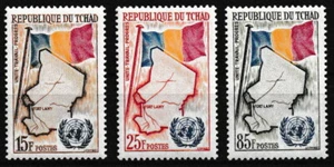 Chad - Ingreso a las Naciones Unidas conjunto sin usar 1961 Mi. 66-68 - Imagen 1 de 1