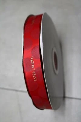 Estee Lauder RARE Genuine Red Polka Dot Wrapping Gift Ribbon 7/8" x 100yd Spool - Image 1 of 4