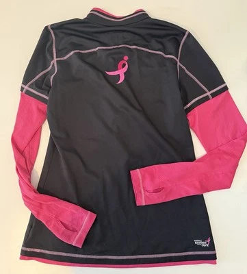 New Balance Susan Breast Cancer  Med Long Sleeve Cycling Pink Black Jersey - Image 1 of 4