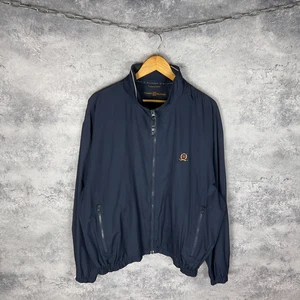 Vintage Tommy Hilfiger Golf Jacket XL Navy Blue Windbreaker Retro Style - Picture 1 of 15
