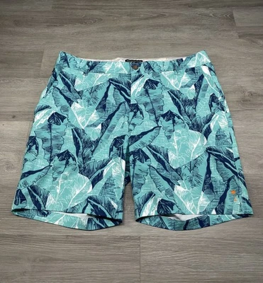 Pantalones Cortos Margaritaville Para Hombre Verde Azulado Floral Talla 36 Informales Tropicales Verano Relajados Foto 1 de 4